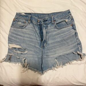 American Eagle Distressed Women's Blue Denim Shorts